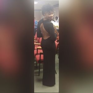 Sexy, black, back-out dress